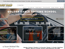 Tablet Screenshot of goldeneagledrivingschool.com